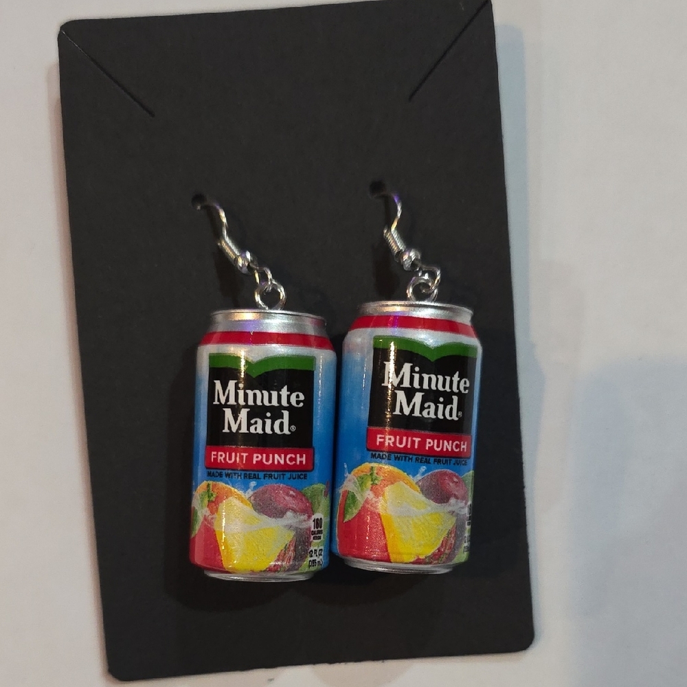 Minute Maid Fruit Punch Can Earrings